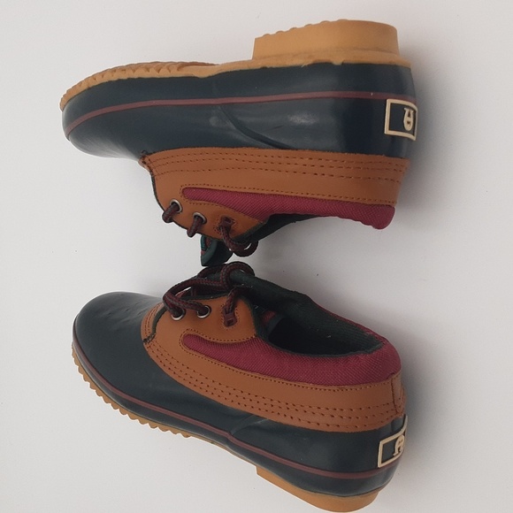 Vintage Etienne Agner ankle snow rain boots leather rubber Lace-up women 7 y2k - Picture 8 of 11